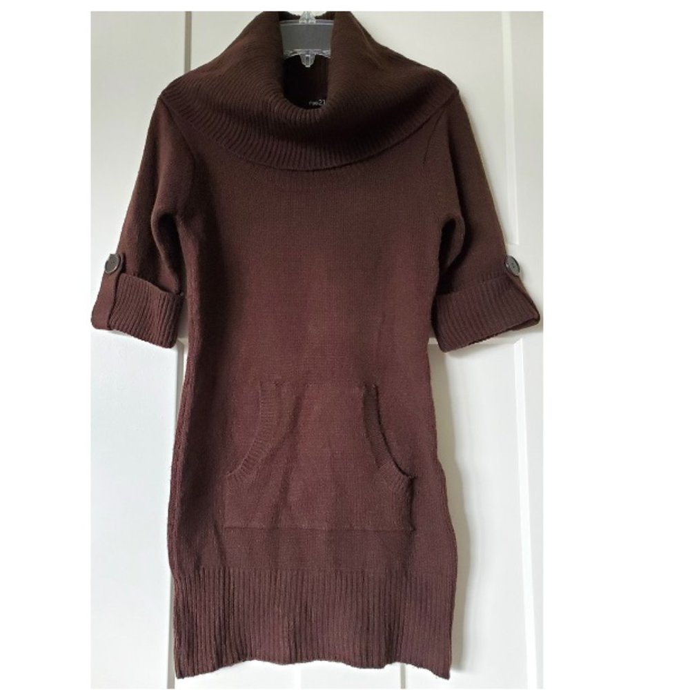Rue 21 Women Brown Short Sleeve Sweater Top Blouse